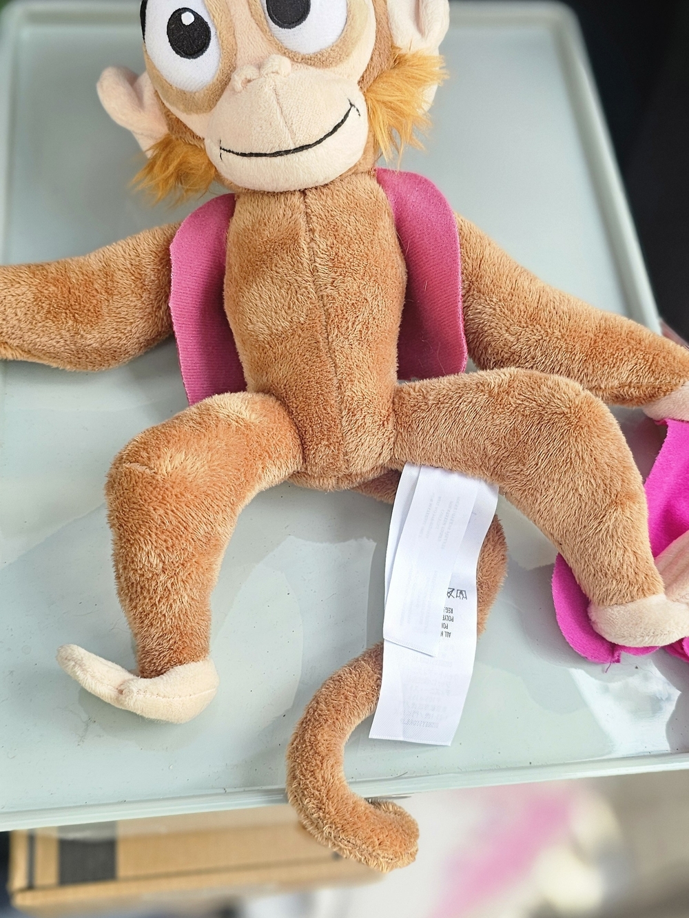 Disney Abu Plush from Aladdin - Brown and Pink
